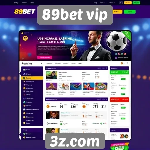 Interface e usabilidade do site 89bet vip